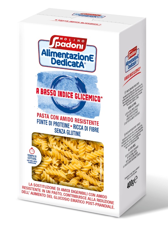 ALIMENTAZIONE DEDICATA FUSILLI BASSO INDICE GLICEMICO SENZA GLUTINE 400 G - Farmastop