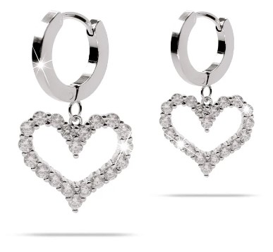 MJ POST 315 CERCHIETTO ARGENTO CON PENDENTE CUORE DI BRILLANTI - Farmastop
