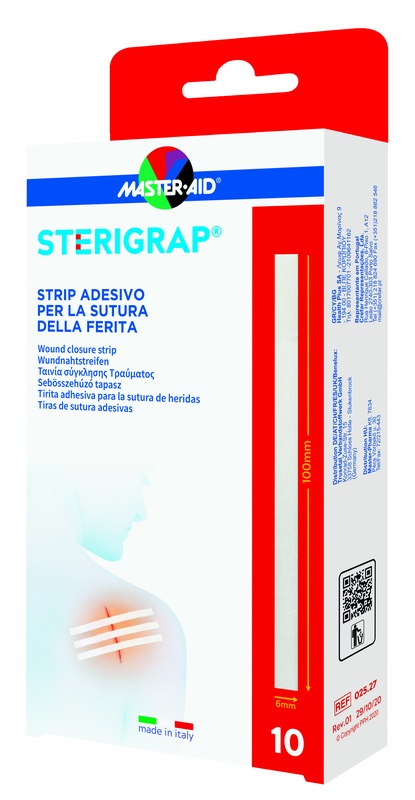 MASTER-AID STERIGRAP STRIP ADESIVO SUTURA FERITE 100X6 MM 10 PEZZI - Farmastop