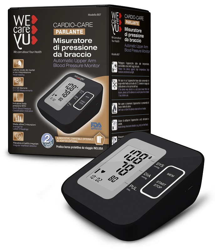 MISURATORE DI PRESSIONE DA BRACCIO PARLANTE WECAREYU CARDIO CARE - Farmastop