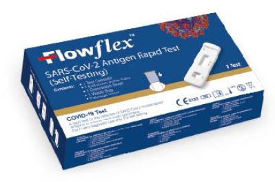 TEST ANTIGENICO RAPIDO COVID-19 FLOWFLEX AUTODIAGNOSTICO DETERMINAZIONE QUALITATIVA ANTIGENI SARS-COV-2 IN TAMPONI NASALI MEDIANTE IMMUNOCROMATOGRAFIA PROVETTA CON ALLUMINIO - Farmastop