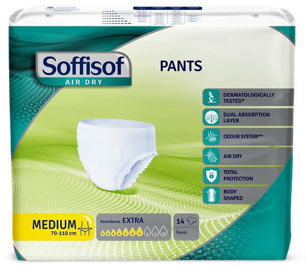 PANNOLONE SOFFISOF AIR DRY PANTS EXTRA M 14 PEZZI - Farmastop
