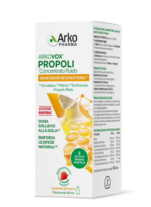 ARKOVOX PROPOLI CONCENTRATO FLUIDO 140 ML - Farmastop