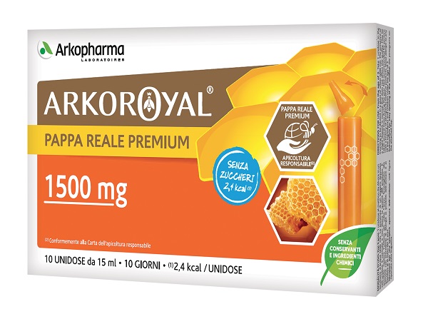ARKOROYAL PAPPA REALE 1500MG SENZA ZUCCHERO 10 FLACONCINI DA 15 ML - Farmastop