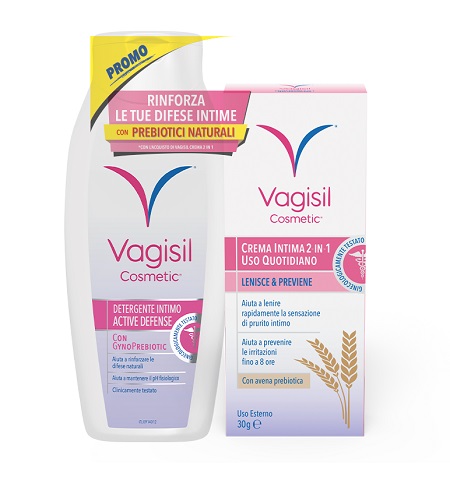 VAGISIL DUO DEFENSE CREMA INTIMA 2 IN 1 30 G + DETERGENTE INTIMO 250 ML OMAGGIO - Farmastop