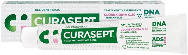 CURASEPT GEL DENTIFRICIO ADS DNA TRATTAMENTO ASTRINGENTE 75 ML - Farmastop