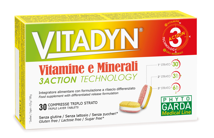VITADYN VITAMINE/MINERALI 30 COMPRESSE RILASCIO DIFFERENZIATO - Farmastop