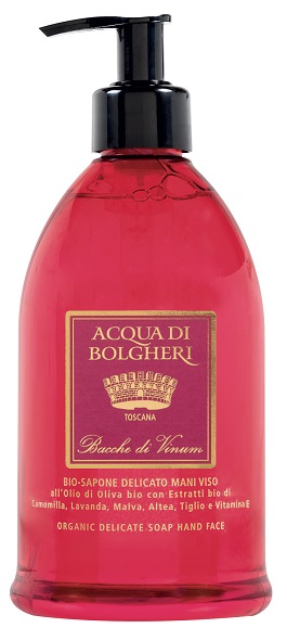 ACQUA DI BOLGHERI SAPONE DELICATO BIO BACCHE DI VINUM 500 ML - Farmastop
