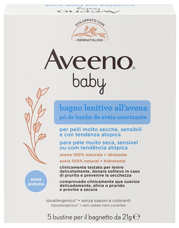 AVEENO BABY COLLOIDAL POLVERE BAGNO 5 X 21 G - Farmastop