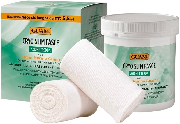 GUAM CRYO SLIM FASCE ANTICELLULITE RASSODANTI DRENANTI 2 PEZZI - Farmastop