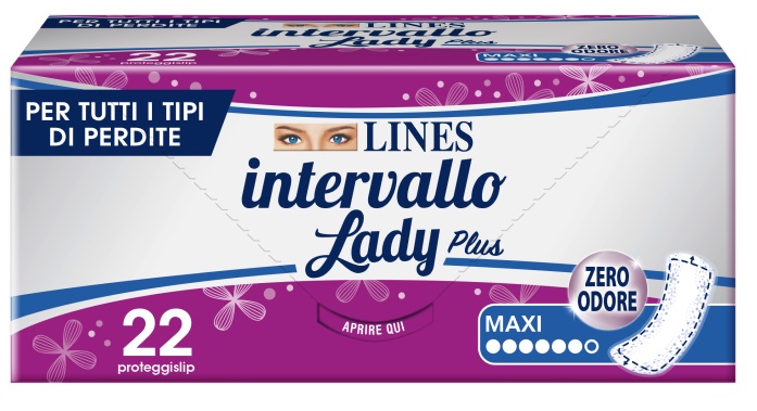 PROTEGGISLIP LINES INTERVALLO LADY PLUS MAXI 22 PEZZI - Farmastop