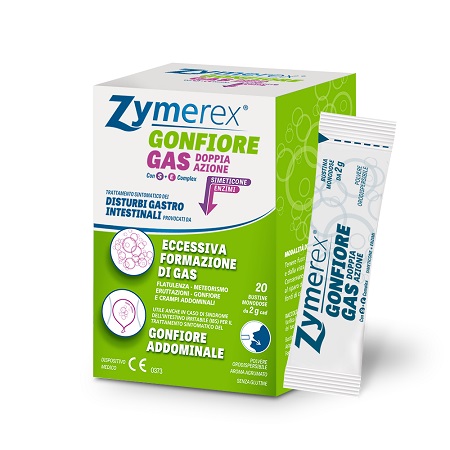 ZYMEREX GONFIORE GAS DOPPIA AZIONE CON S+E COMPLEX 20 BUSTINE MONODOSE DA 2 G - Farmastop