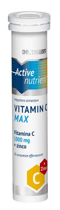 THEISS ACTIVE NUTRIENT VIT C MAX 20 COMPRESSE EFFERVESCENTI LIMONE 80 G - Farmastop