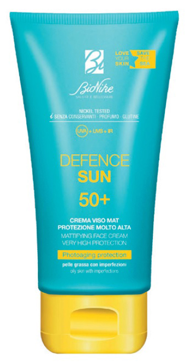 DEFENCE SUN CREMA VISO MAT SPF50+ PROTEZIONE MOLTO ALTA 50 ML - Farmastop