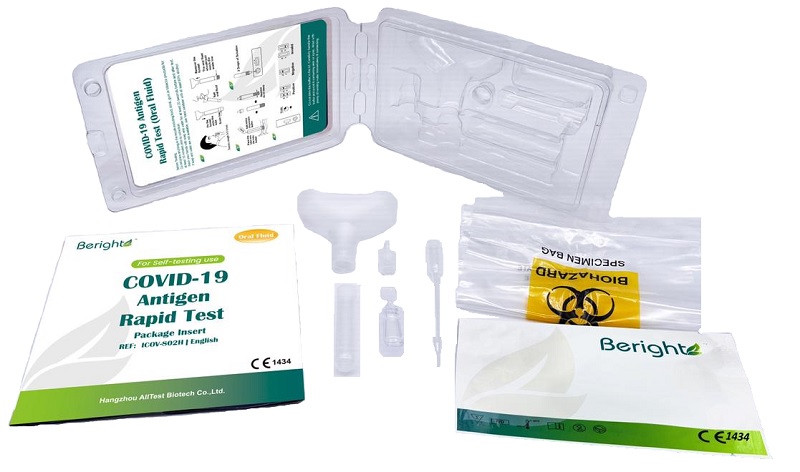 TEST ANTIGENICO RAPIDO COVID-19 ALLTEST AUTODIAGNOSTICO DETERMINAZIONE QUALITATIVA ANTIGENI SARS-COV-2 IN CAMPIONI SALIVARI MEDIANTE IMMUNOCROMATOGRAFIA - Farmastop