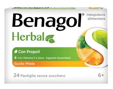 BENAGOL HERBAL MIELE 24 PASTIGLIE - Farmastop