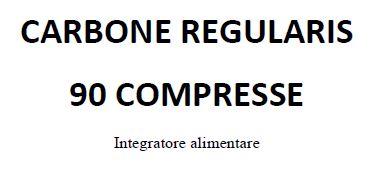 CARBONE REGULARIS 90 COMPRESSE - Farmastop