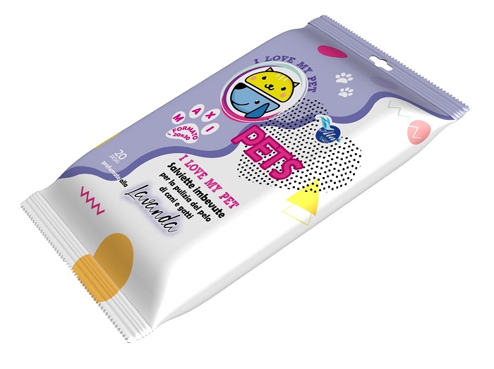 A+CURE I LOVE MY PET SALVIETTE POP-UP LAVANDA 20 PEZZI RICARICA - Farmastop