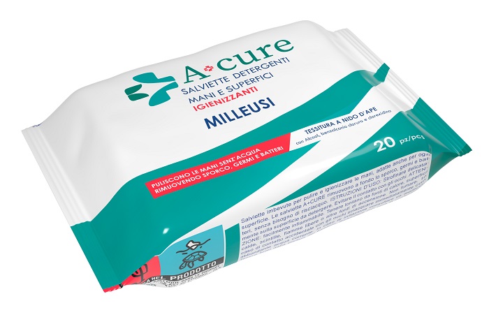 A+CURE IGIENIZZANTE SALVIETTINE MAXI POCKET 20 PEZZI - Farmastop