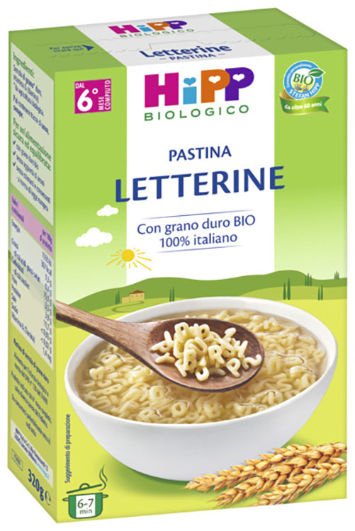 HIPP BIO PASTINA LETTERINE 320 G - Farmastop
