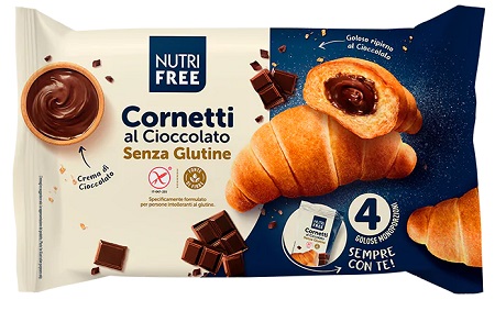 NUTRIFREE CORNETTI CIOCCOLATO 4X60 G - Farmastop
