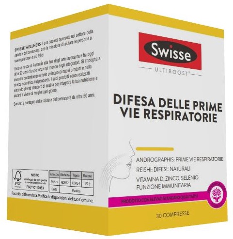 SWISSE DIFESA DELLE PRIME VIE RESPIRATORIE 30 COMPRESSE - Farmastop