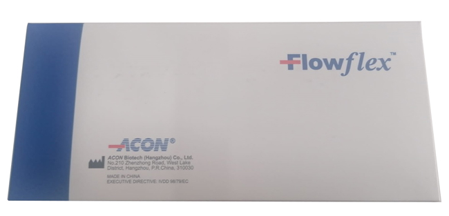 TEST ANTIGENICO RAPIDO COVID-19 FLOWFLEX DETERMINAZIONE QUALITATIVA ANTIGENI SARS-COV-2 IN TAMPONI NASALI MEDIANTE IMMUNOCROMATOGRAFIA 25 PEZZI USO PROFESSIONALE - Farmastop