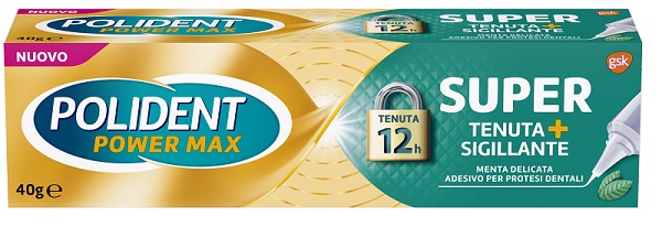 POLIDENT SUPER TENUTA+SIGILLANTE MENTA DELICATA ADESIVO PROTESI DENTALE 40 G - Farmastop