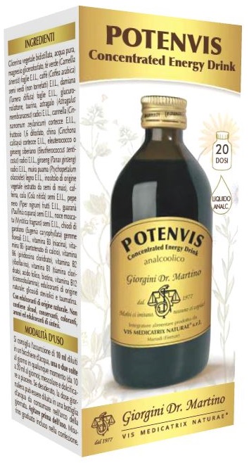 POTENVIS CONCENTRATED ENERGY DRINK LIQUIDO ANALCOOLICO 200 ML - Farmastop