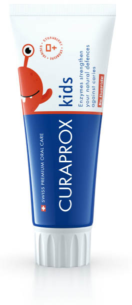 CURAPROX KIDS TOOTHPASTE STRAWBERRY FLAVOR 0 PPM 60 ML - Farmastop
