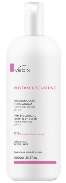 VEBIX PHYTAMIN PELLI SENSIBILI BAGNODOCCIA FISIOLOGICO 1000 ML - Farmastop