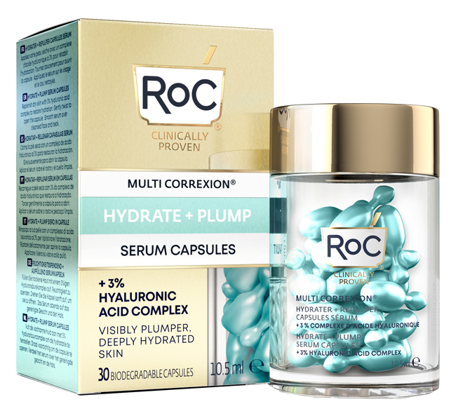 ROC MULTI CORREXION HYDRATE+ PLUMP SIERO VISO IN CAPSULE 30 CAPSULE - Farmastop