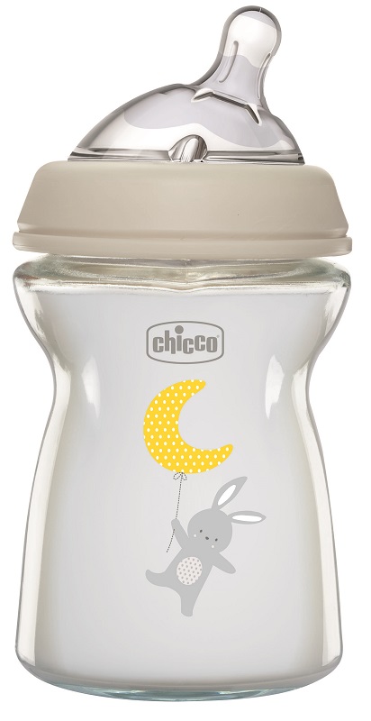 CHICCO BIBERON NAT FEEL VETRO 0M+ 250 ML - Farmastop
