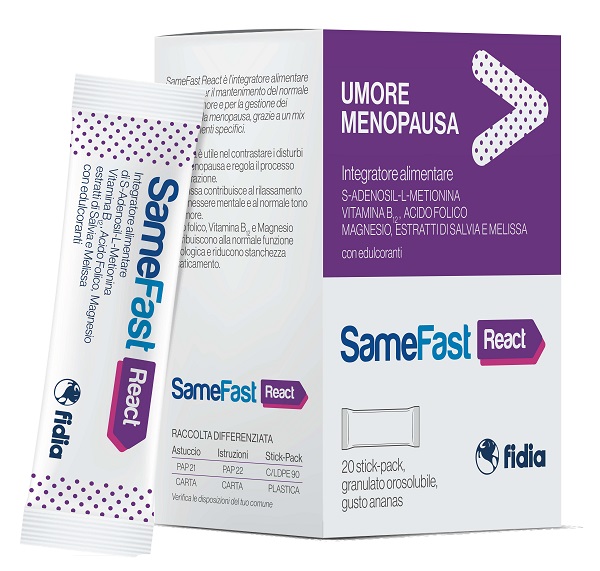 SAMEFAST REACT 20 STICK PACK - Farmastop