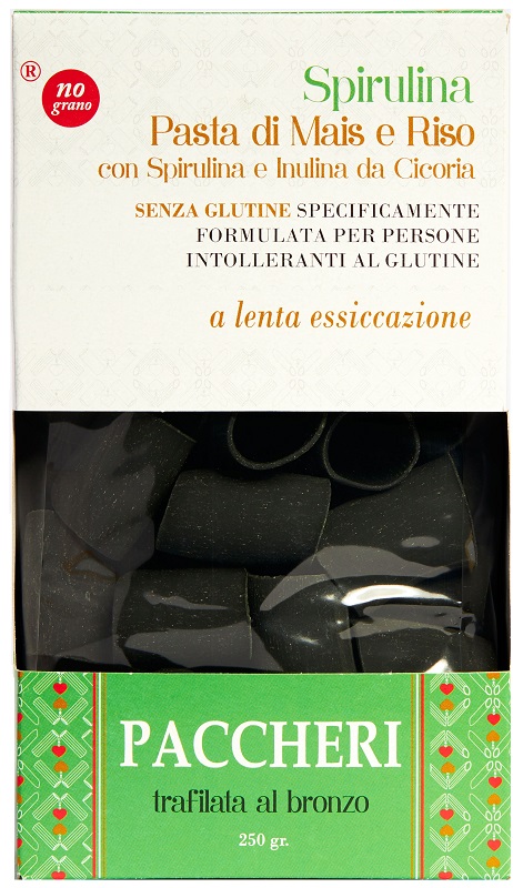 NUTRI TE' PACCHERI CON SPIRULINA MAIS E RISO 250 G - Farmastop