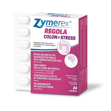 ZYMEREX REGOLA COLON E STRESS 24 COMPRESSE - Farmastop