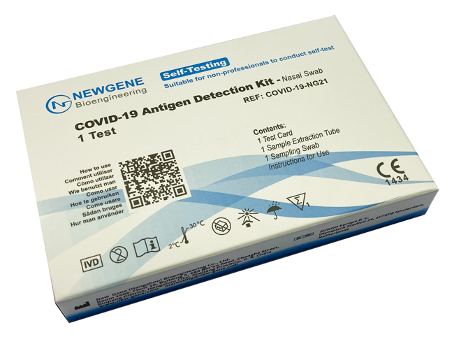 TEST ANTIGENICO RAPIDO COVID-19 NEWGENE AUTODIAGNOSTICO DETERMINAZIONE QUALITATIVA ANTIGENI SARS-COV-2 IN TAMPONI NASALI MEDIANTE IMMUNOCROMATOGRAFIA - Farmastop