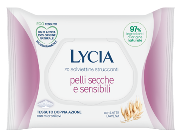 LYCIA SALVIETTINE STRUCCANTI PELLI SECCHE E SENSIBILI 20 PEZZI - Farmastop