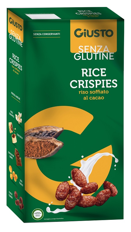 GIUSTO SENZA GLUTINE RICE CRISPIES CACAO 250 G - Farmastop