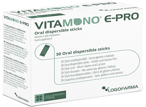 VITAMONO E-PRO 30 STICK ORODISPERSIBILI DA 1,1 G - Farmastop