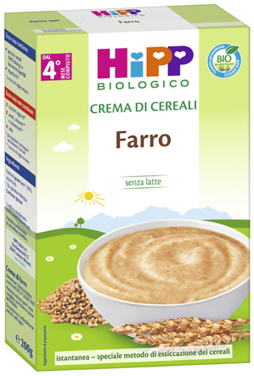 HIPP BIO CREMA CEREALI FARRO 200 G - Farmastop