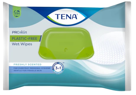 TENA WET WIPES PLASTIC FREE 48 PEZZI - Farmastop