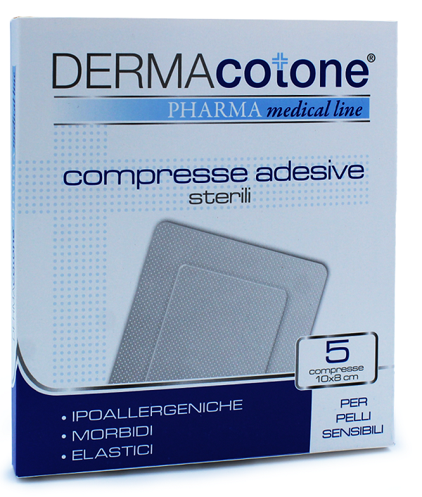 COMPRESSA ADESIVA DERMACOTONE 10X8 CM 5 PEZZI - Farmastop