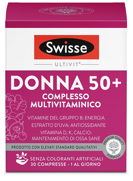 SWISSE MULTIVITAMINICO DONNA 50+ 30 COMPRESSE - Farmastop