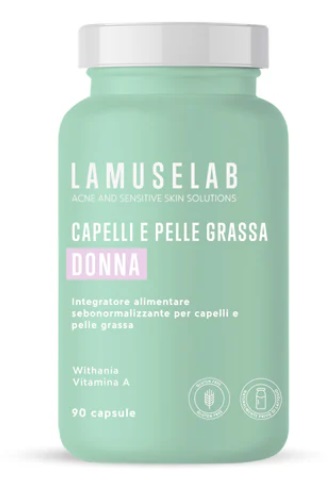 LAMUSELAB CAPELLI E PELLE GRASSA DONNA 90 CAPSULE - Farmastop