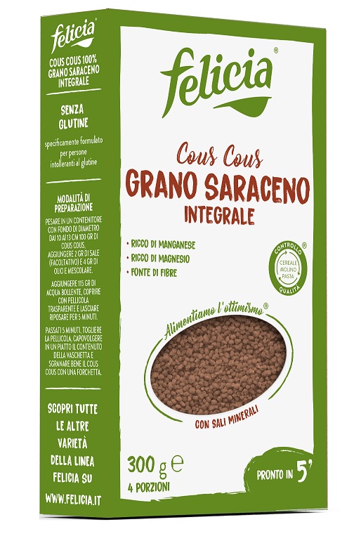 FELICIA COUS COUS GRANO SARACENO INTEGRALE 300 G - Farmastop