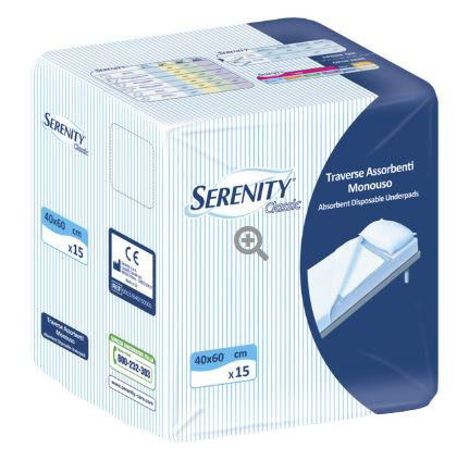 TRAVERSA SERENITY CLASSIC SUPER 40X60 CM 30 PEZZI - Farmastop