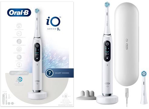 ORAL-B IO 9 WHITE SPAZZOLINO ELETTRICO + 2 REFILL TESTINE CON CUSTODIA DA VIAGGIO - Farmastop