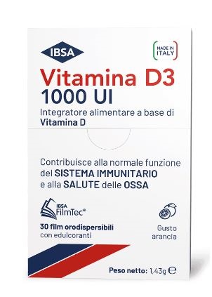 VITAMINA D3 IBSA 1000UI 30 FILM ORODISPERSIBILI - Farmastop