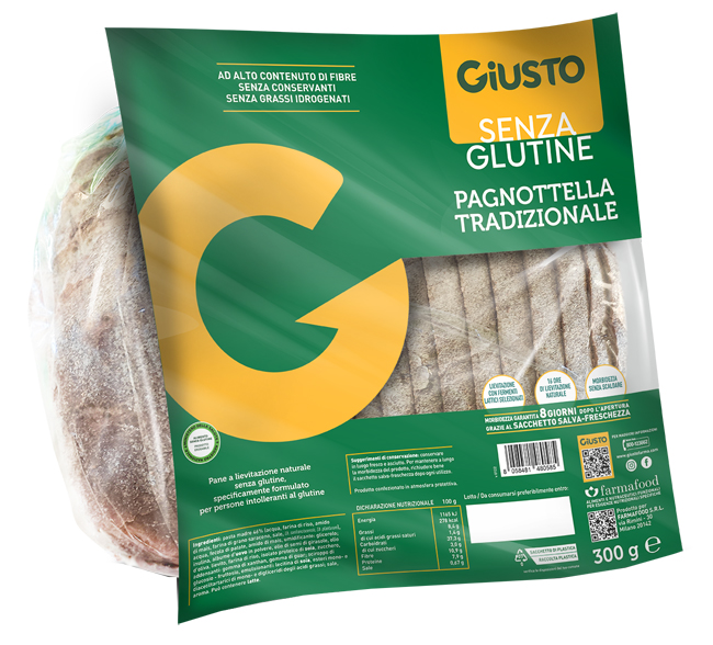 GIUSTO SENZA GLUTINE PAGNOTTELLA 300 G - Farmastop